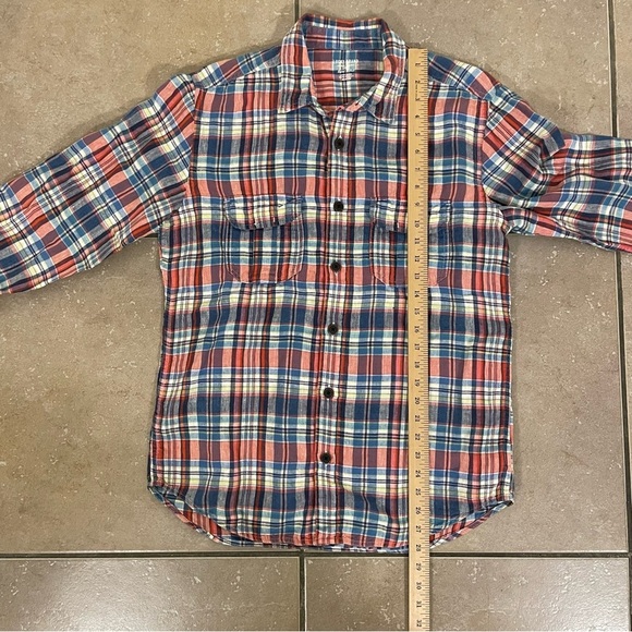 Lucky Brand Baird McNutt Irish Linen Plaid Button Shirt Mens Size M Blue Multi - Picture 7 of 7